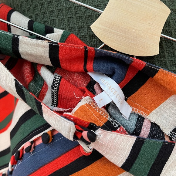 VICI Multicoloured Faux Button up Maxi Skirt - Picture 7 of 7